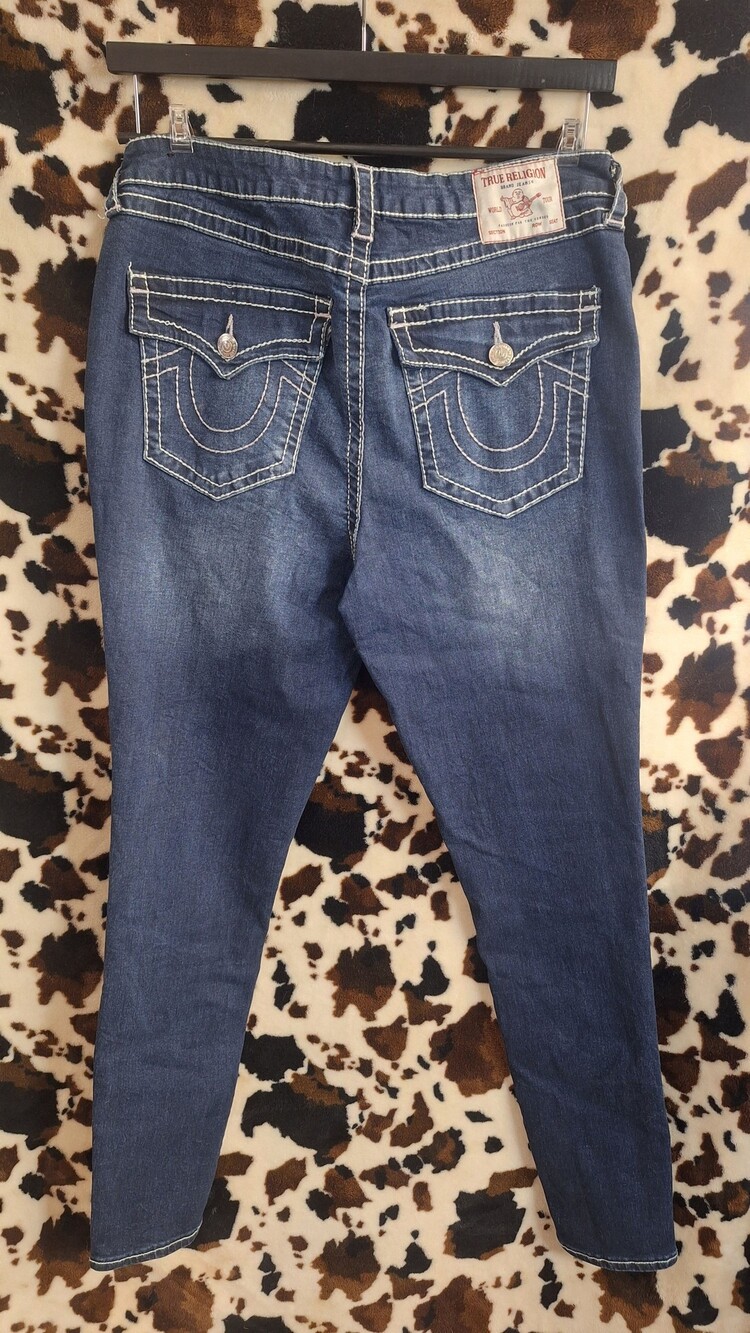 True Religion Hallie High Rise Super Skinny Sz 32